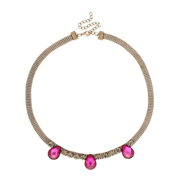 Twitter Competition! WIN Fuschia Crystal Mesh Necklace Set from Butterfly by Matthew Williamson
