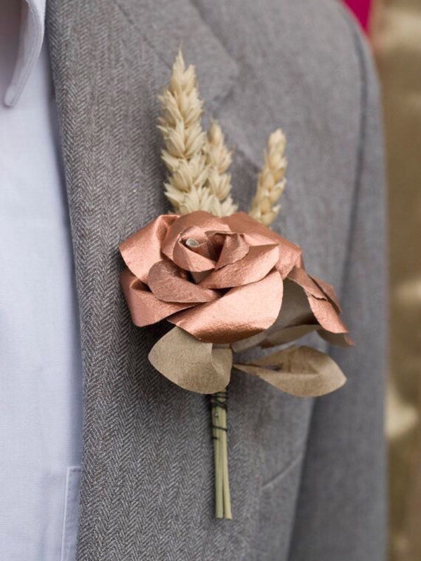rose gold button hole