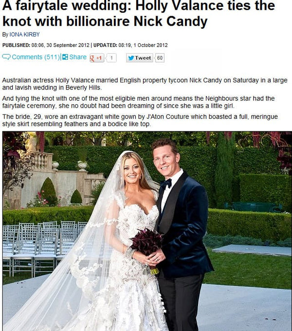 Congratulations to Holly Valance and Nick Candy!
