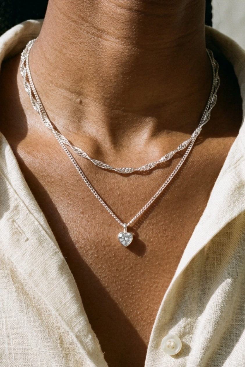 Simply Silver Hearts