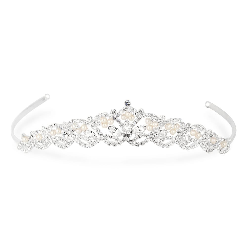 Clio Raised Diamond Pearl Tiara Gift Pouch