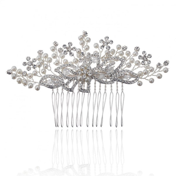 Sara Spray Mini Pearl Flower Comb - Gift Pouch