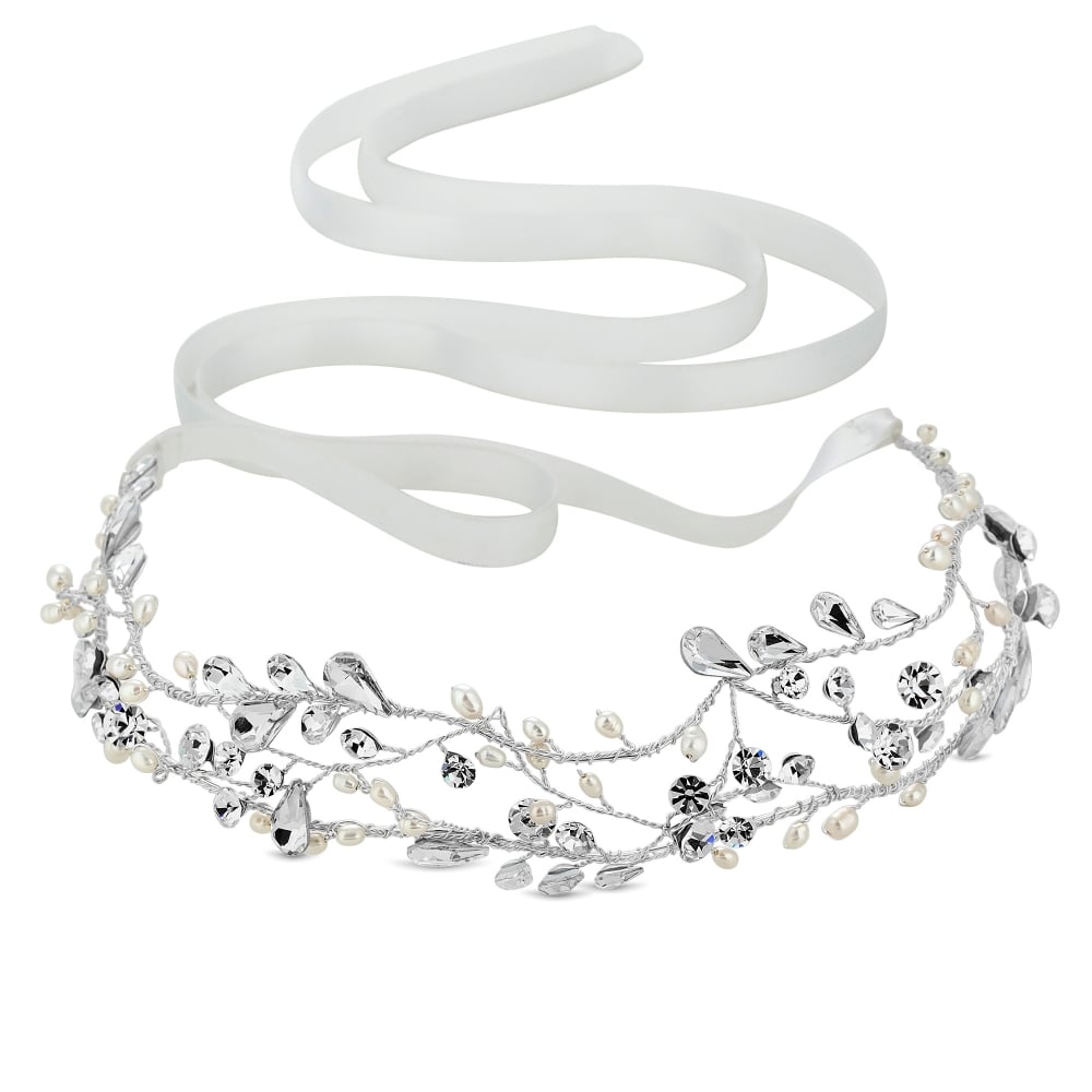 Grace Pearl And Cubic Zirconia Halo - Gift Pouch