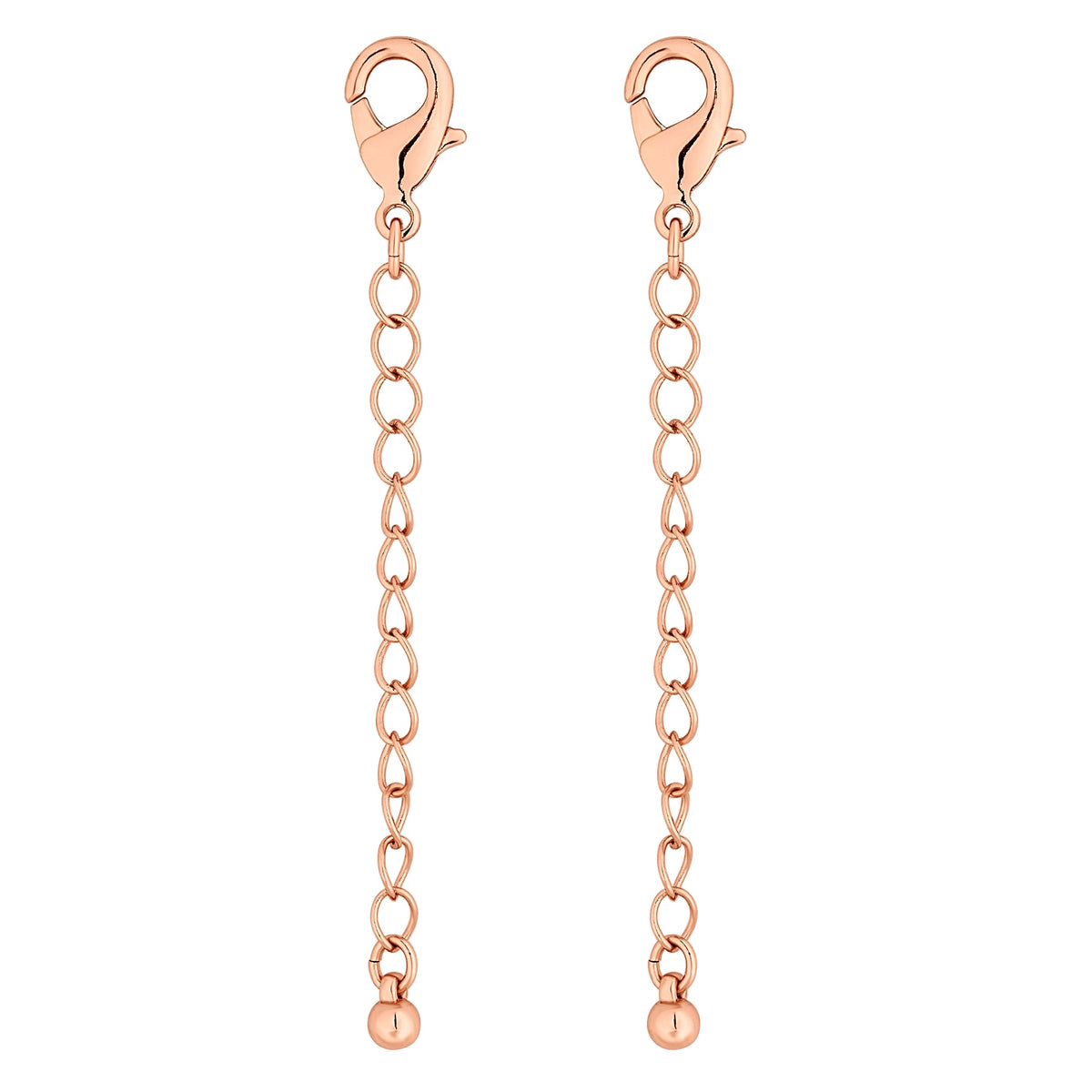 Rose Gold 2.5 Inch Extension Chain Pack 2
