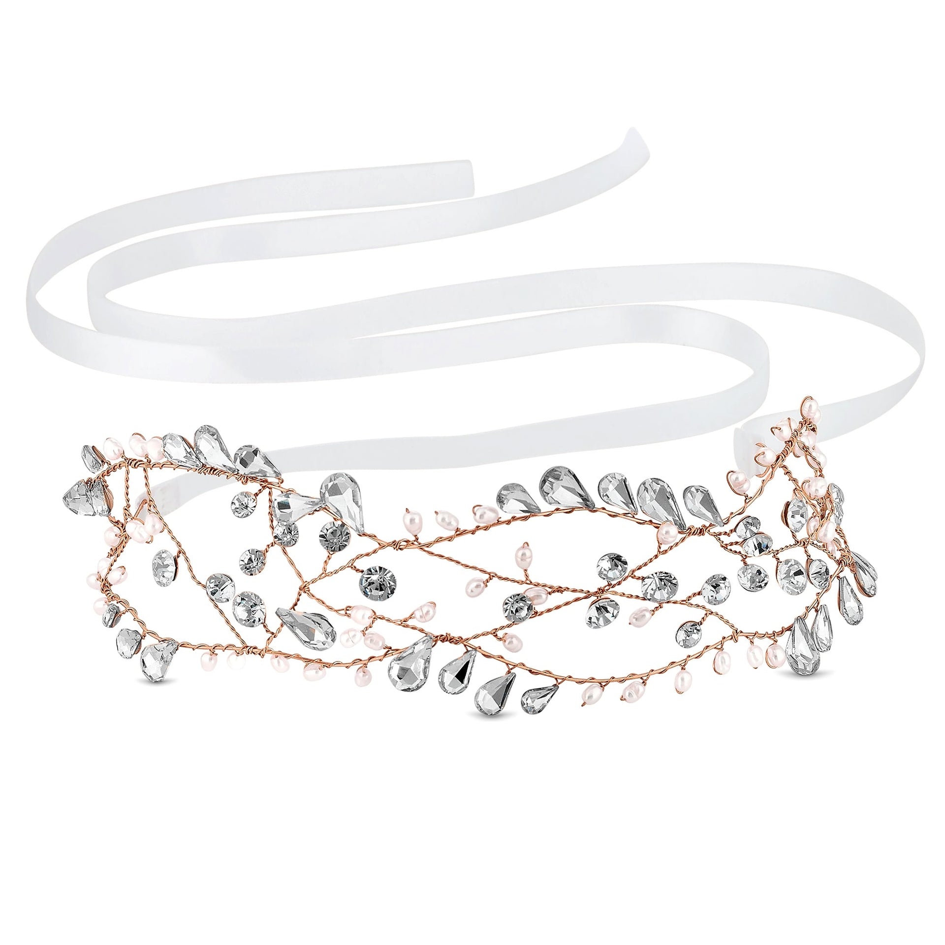 Pearl Crystal Open Hair Vine Gift Pouch