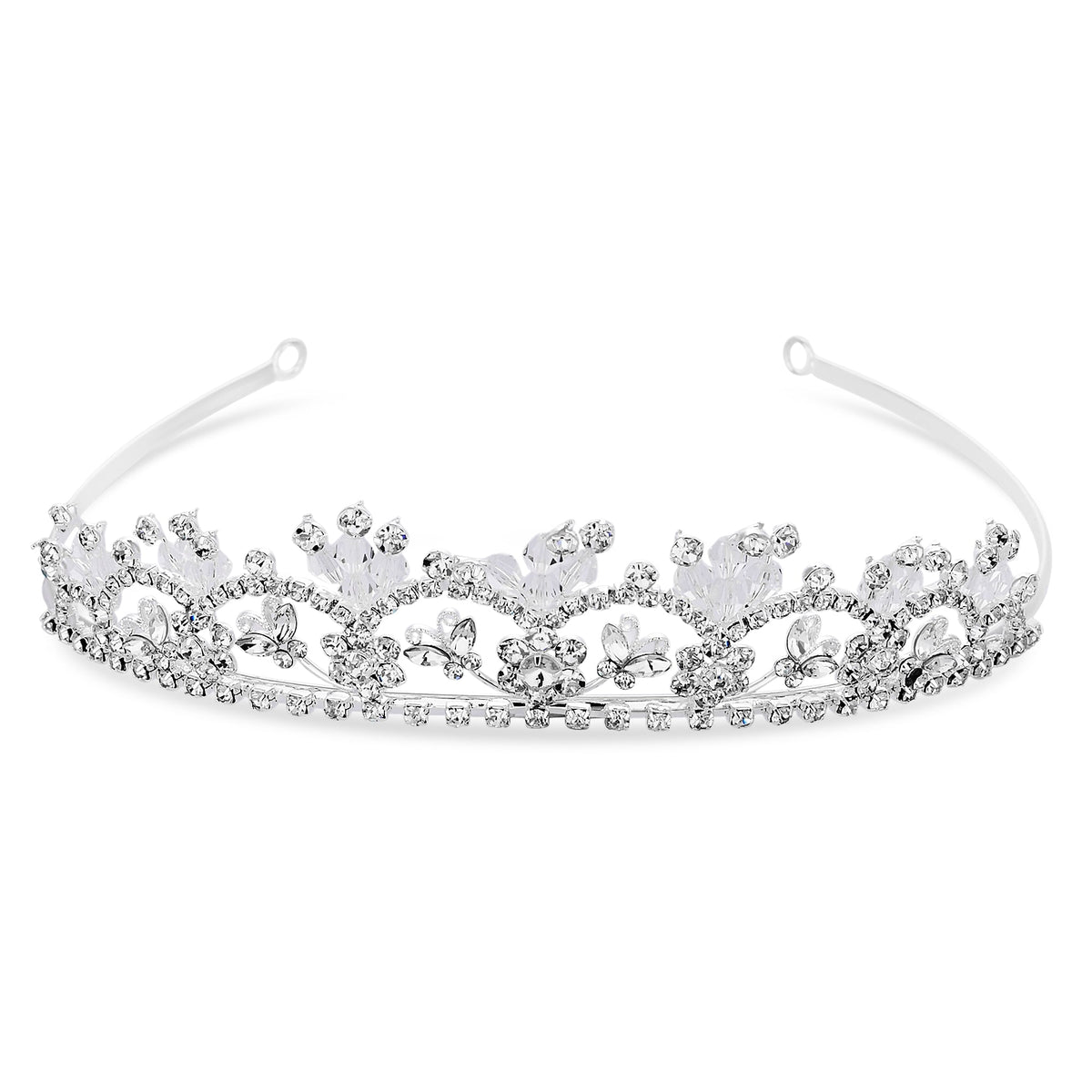 Silver Crystal Butterfly Tiara