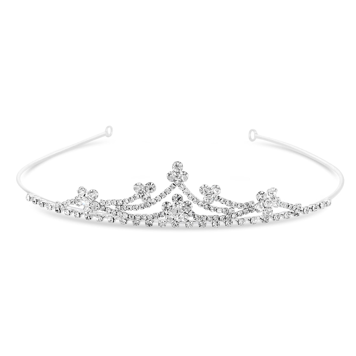 Floral Crystal Cluster Small Tiara Gift Pouch