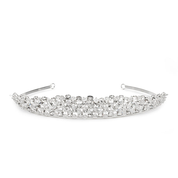 Jon Richard Radiance Collection Silver Plated Crystal Tiara - Gift Pouch