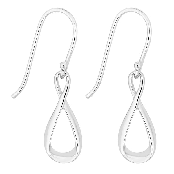 Sterling Silver 925 Infinity Drop Earrings