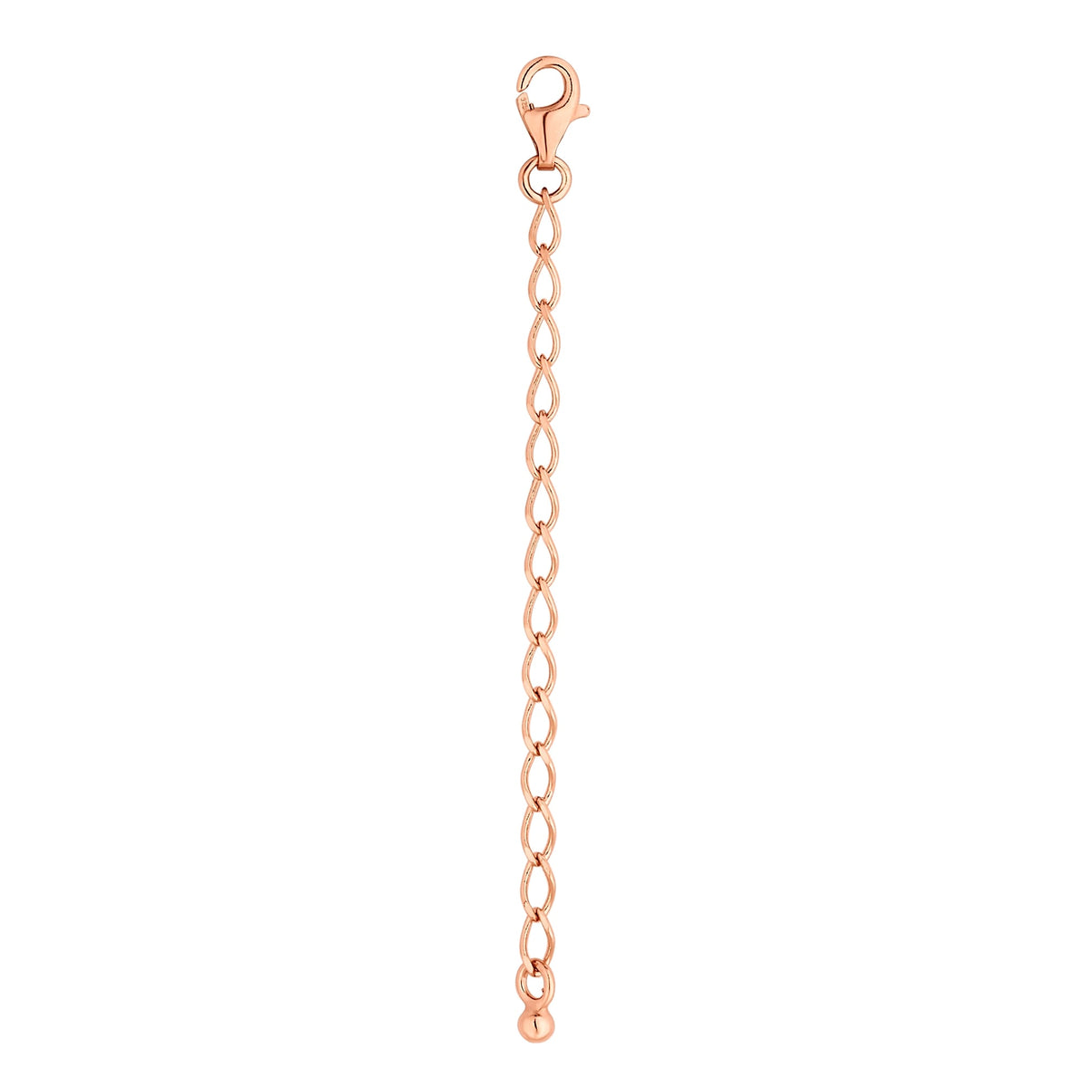 14ct Rose Gold Plated Sterling 925 3 inch Extension Chain