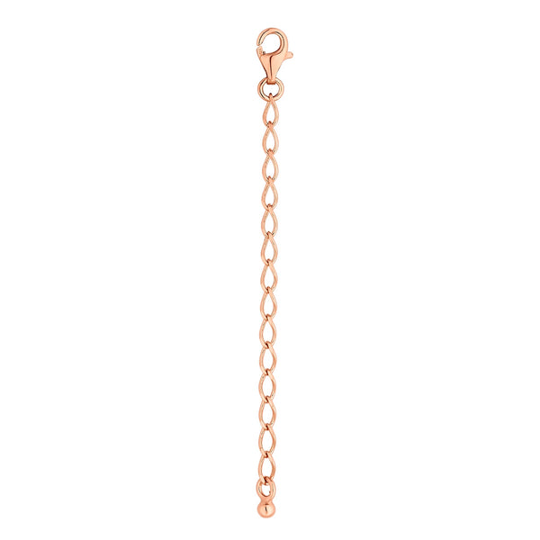 14ct Rose Gold Plated Sterling Silver 925 3 inch Extension Chain