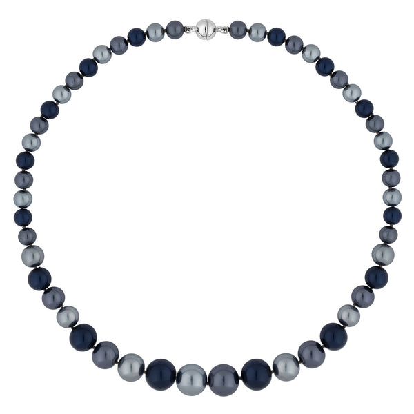 Blue Multi Tone Pearl Magnetic Necklace