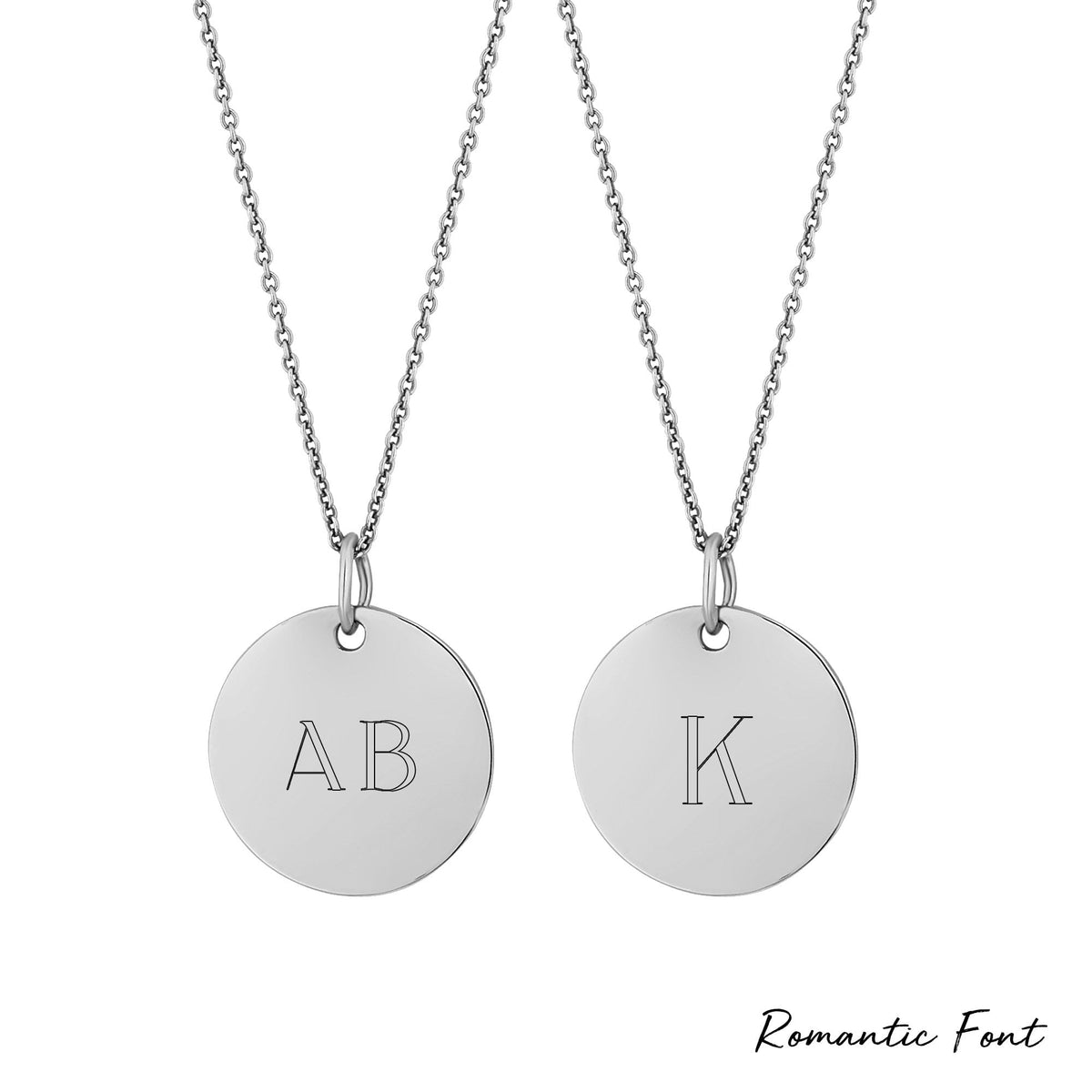 Sterling Silver 925 Disc Necklace - Personalise By Engraving