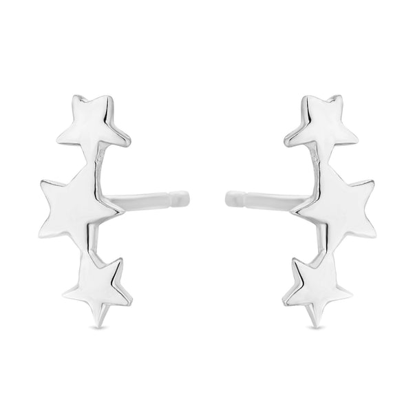 Sterling Silver 925 Silver  Star Stud Earring
