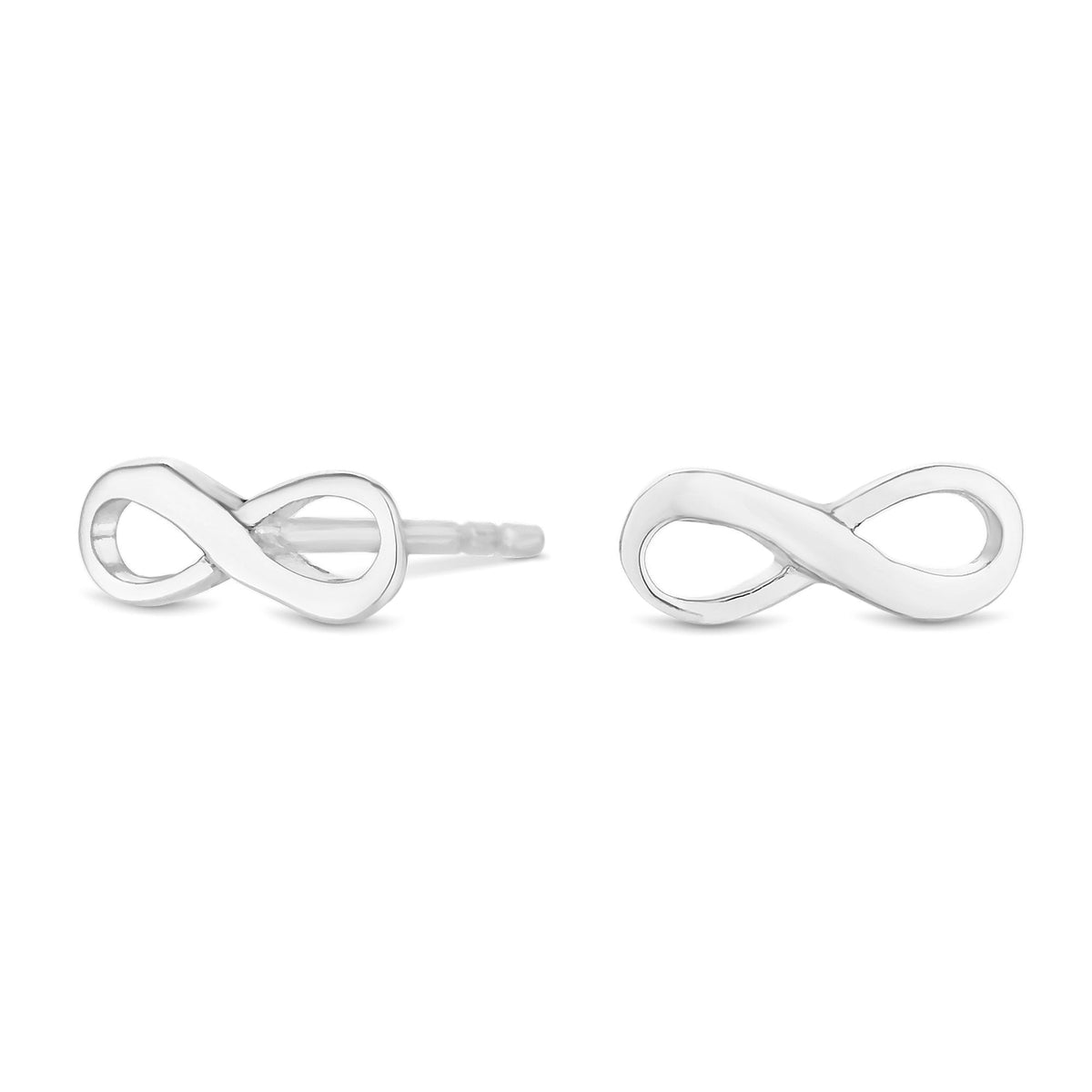 Sterling 925 Infinity Stud Earrings