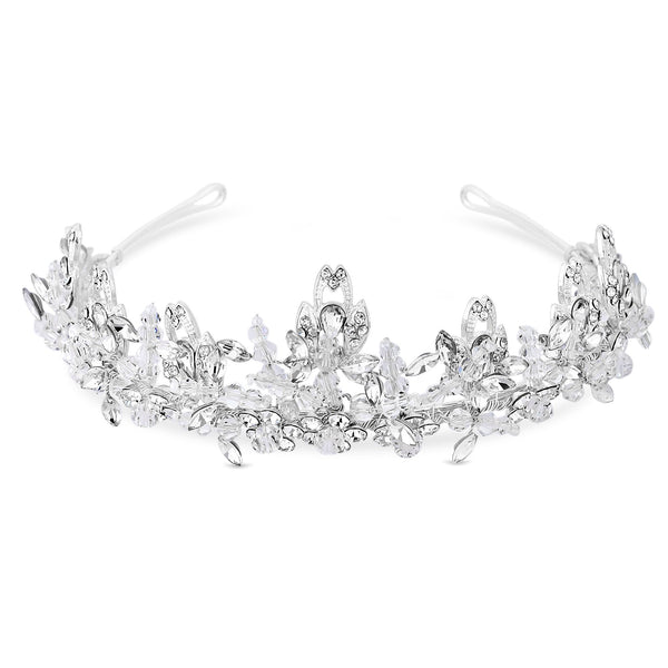 Sophia Bead And Crystal Statement Tiara - Gift Pouch
