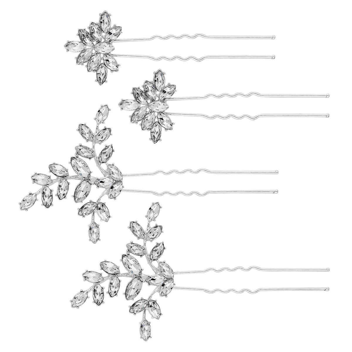 Plated Clear Multipack Pin Clip Hair