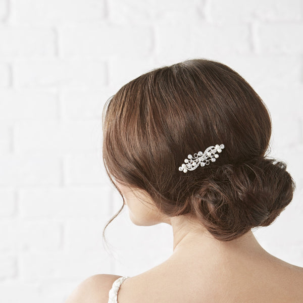 Serena Pearl And Crystal Swirl Comb