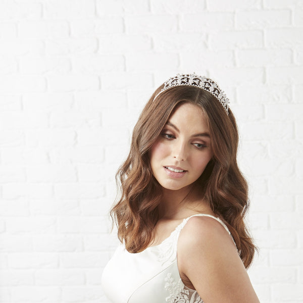 Silver Crystal Butterfly Tiara