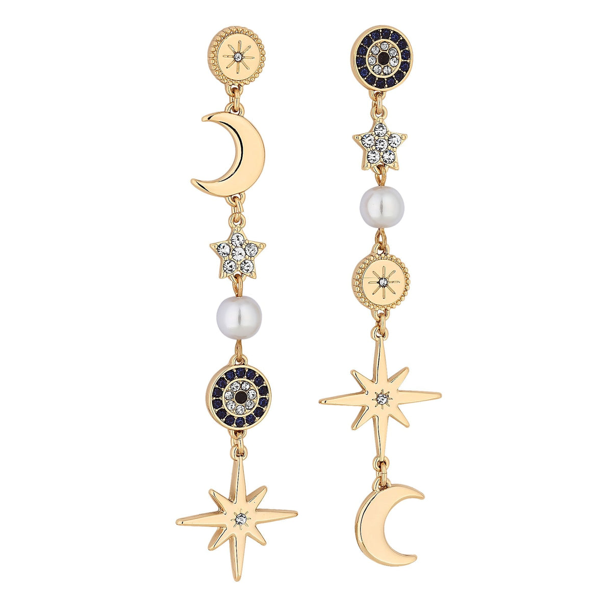 Celestial Mismatch Drop Earrings