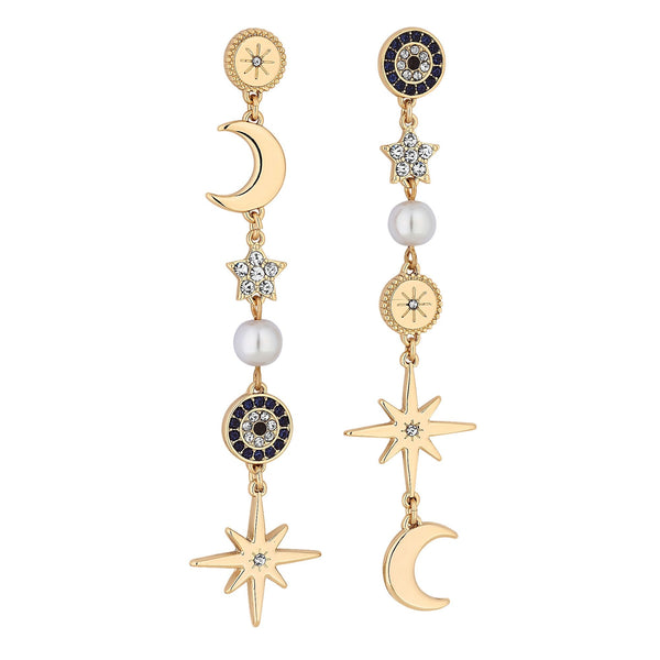 Celestial Mismatch Drop Earrings