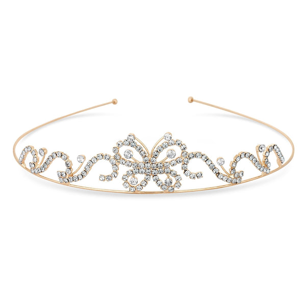 Rose Gold Butterfly Childrens Tiara