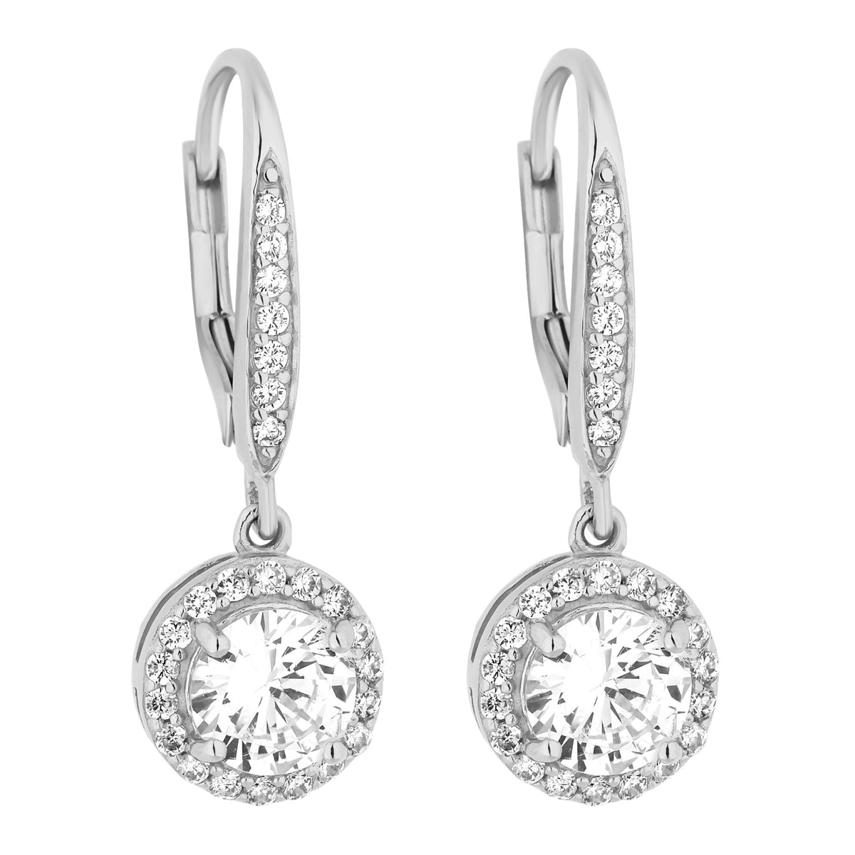 Sterling 925 Cubic Zirconia Clara Drop Earrings