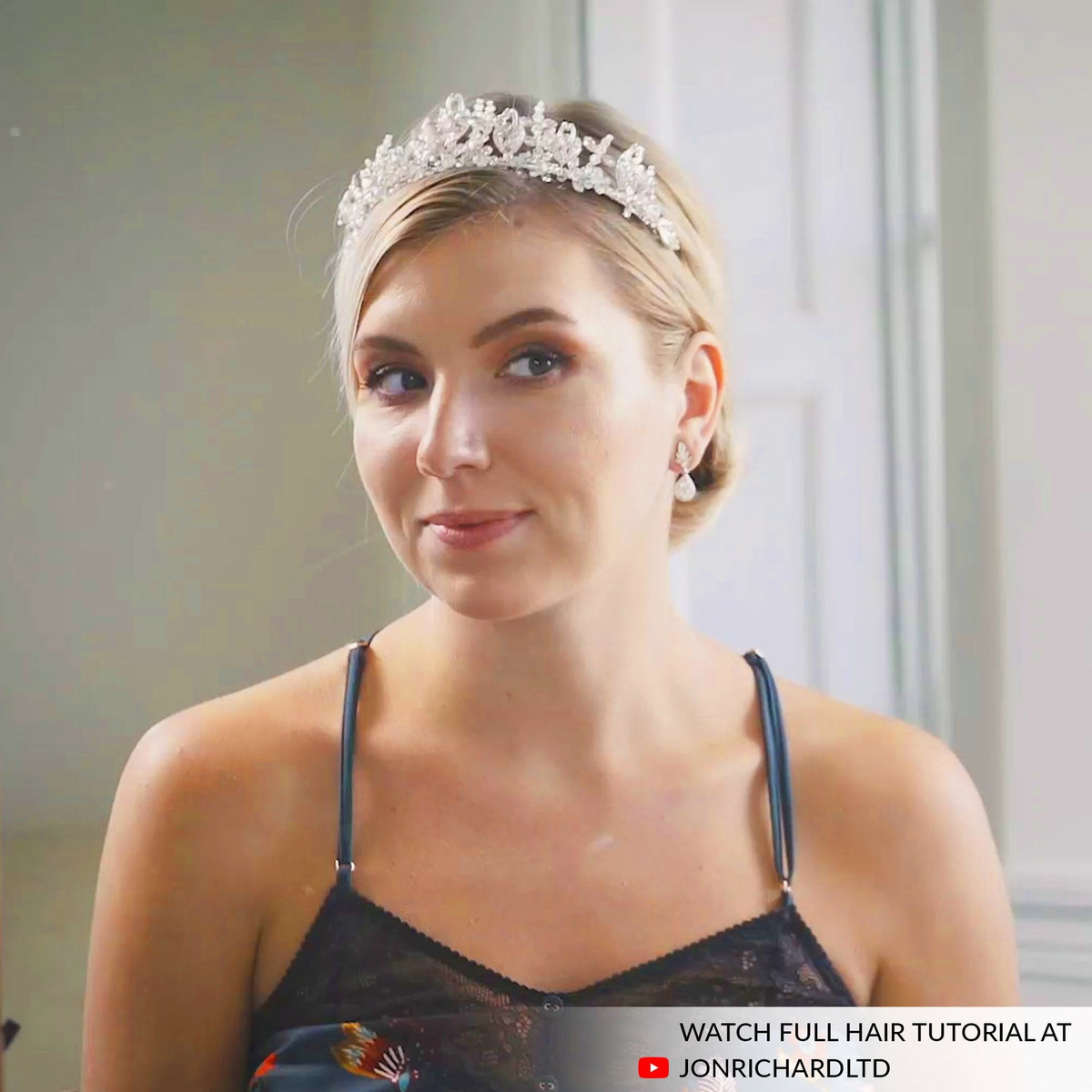 Sophia Bead And Crystal Statement Tiara - Gift Pouch