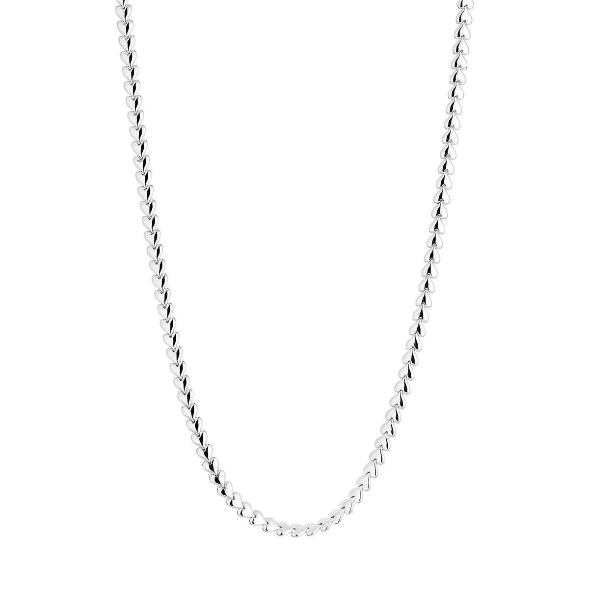 Sterling 925 Heart Row Allway Necklace
