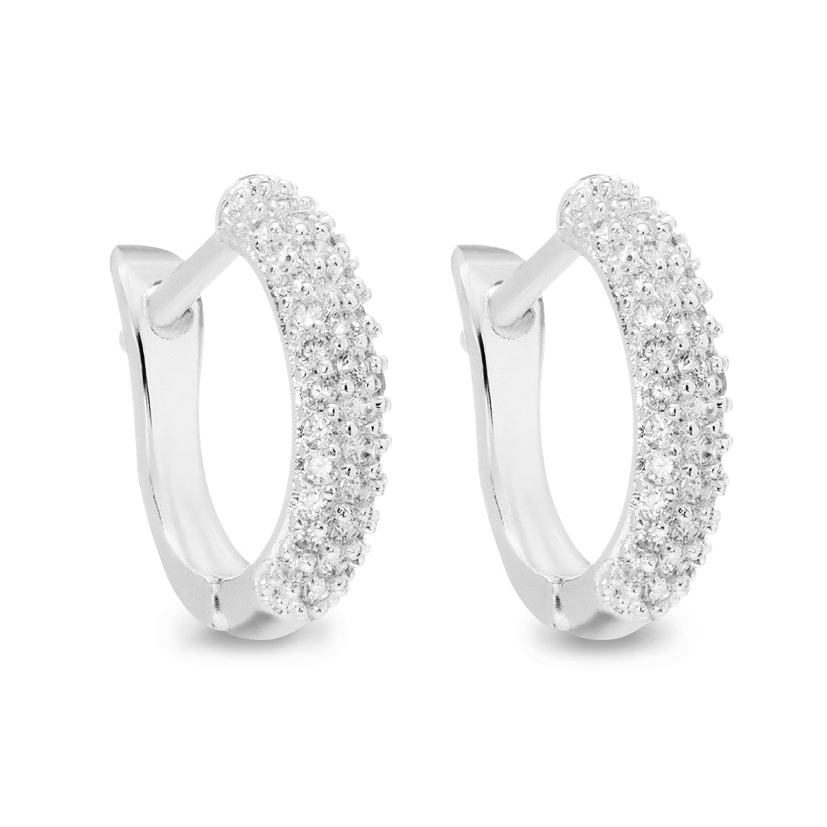 Silver Plated Mini Huggie Hoop Earring