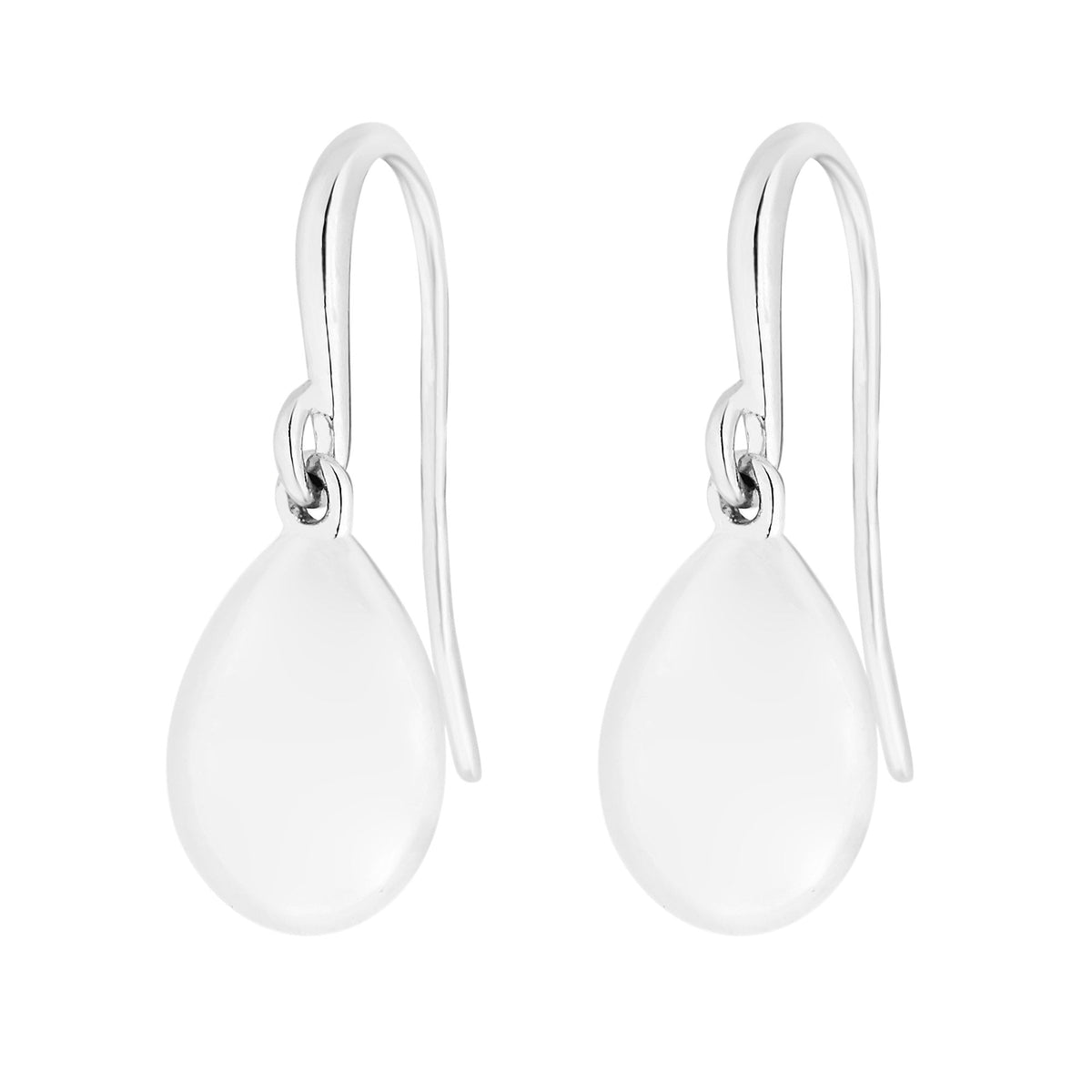 Sterling 925 Polished Pear Bead Drop Earring