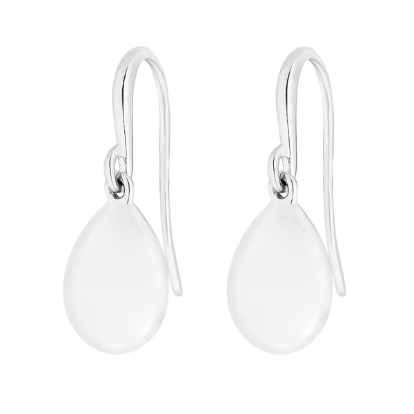 Sterling Silver 925 Polished Pear Bead Drop Earring