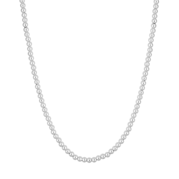 Sterling Silver 925 Polished Large Ball Bead Necklace