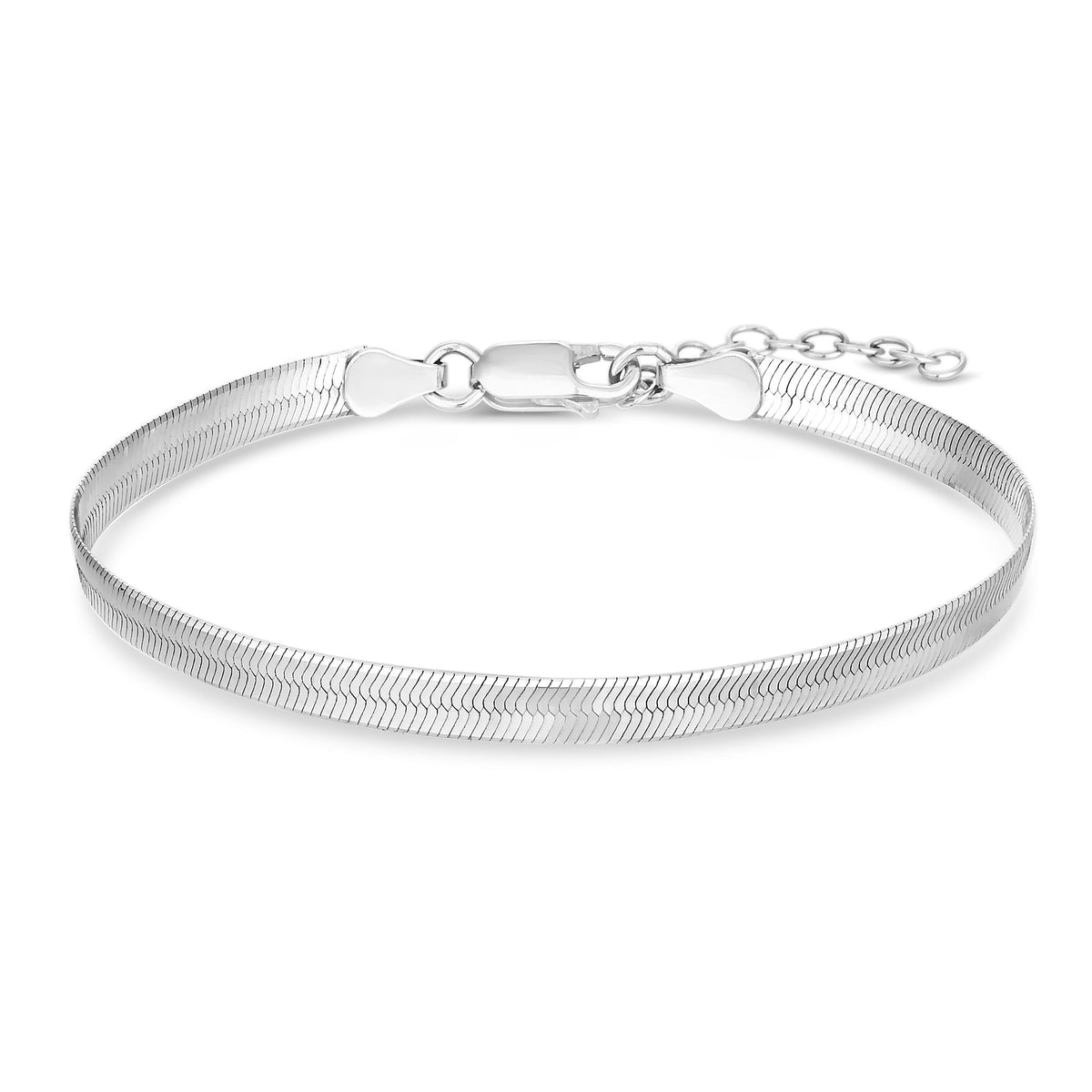 Sterling 925 Flat Snake Bracelet