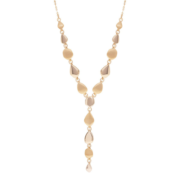 Gold Polished And Satin Necklace