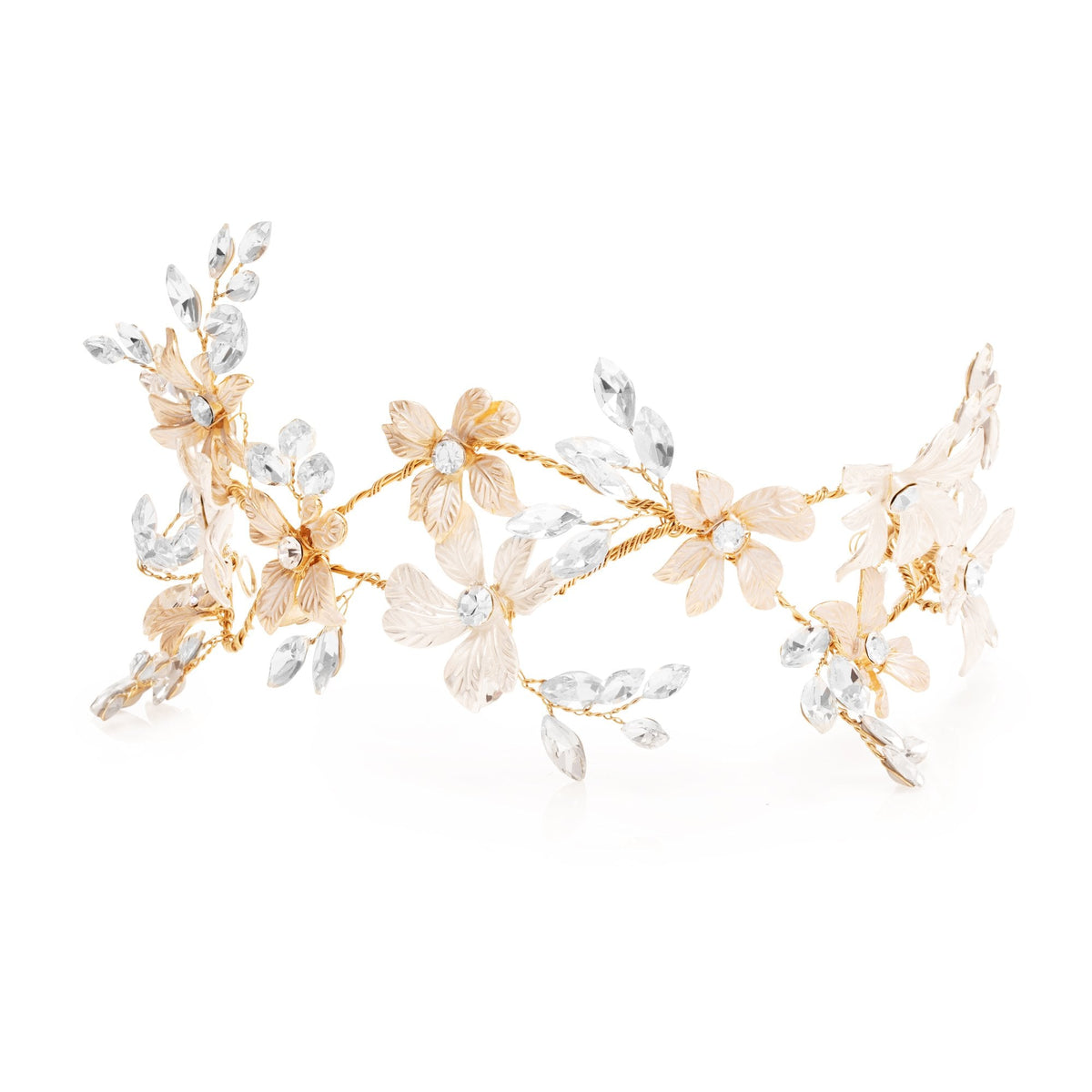 Jennilee Silver Plated 2 Tone Floral Hair Slide - Gift Pouch