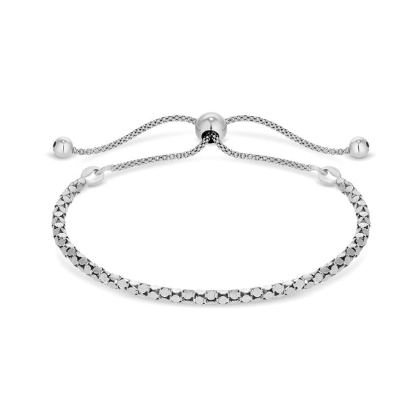 Sterling Silver 925 Diamond Cut Twist Toggle