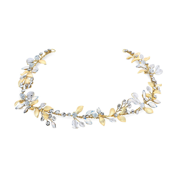 Gold Plated Look Of Opal Hair Vine - Gift Pouch