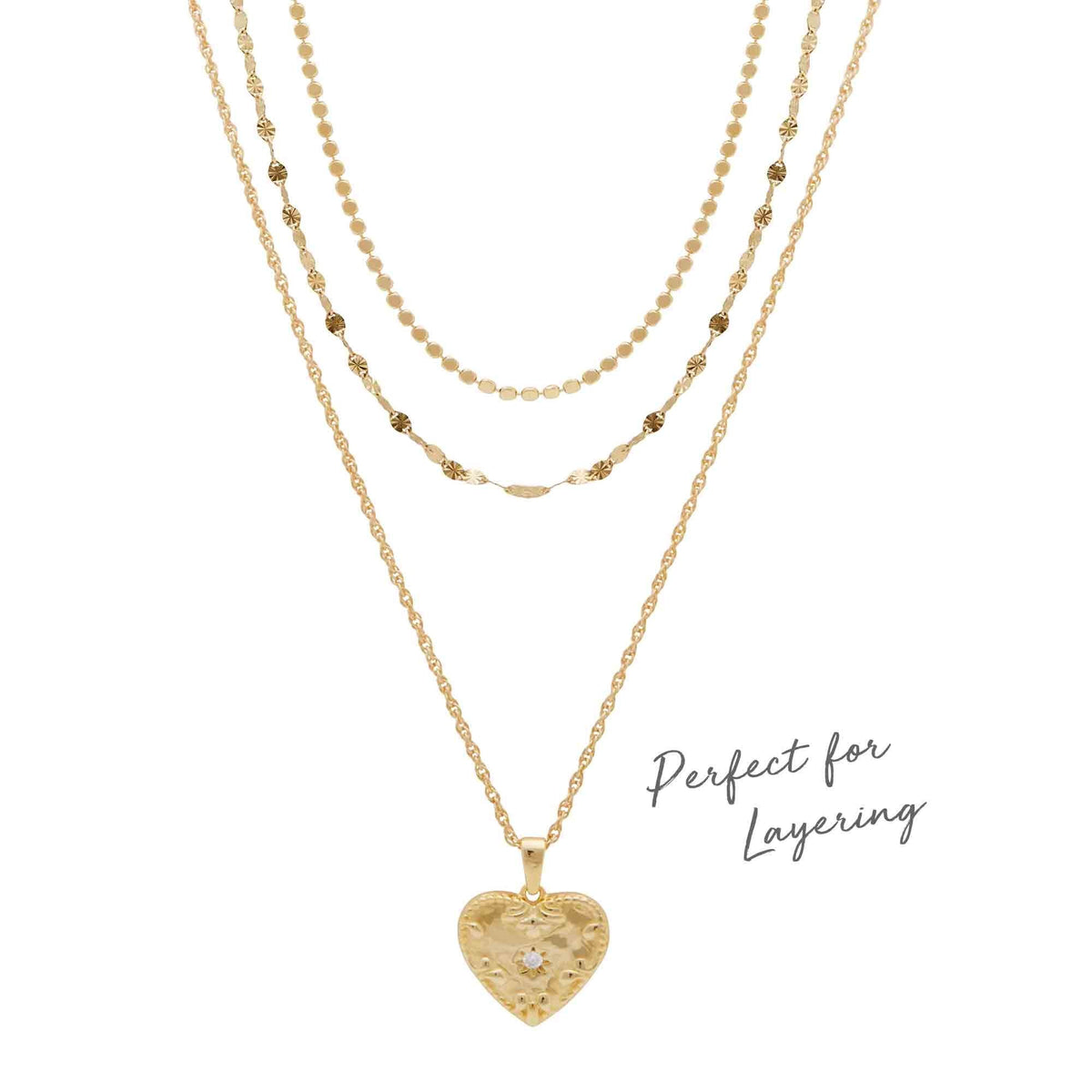 14ct Gold Plated Sterling Silver Diamond Cut Station Chain Necklace