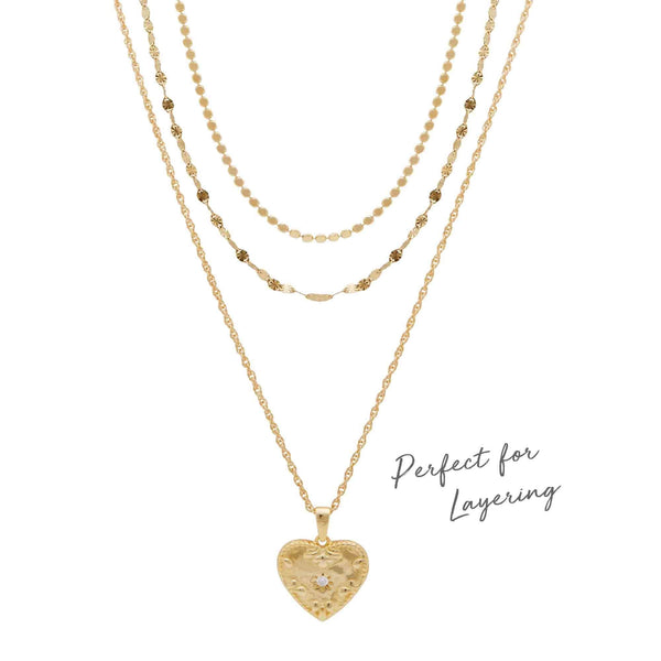 14ct Gold Plated Sterling Silver Diamond Cut Station Chain Necklace