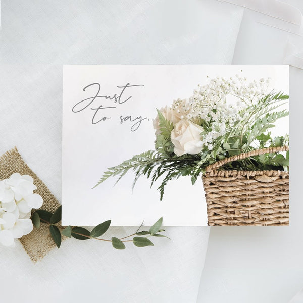"Just to say..." gift card