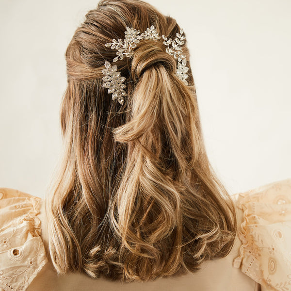 Silver Plated Clear  Multipack Pin / Clip  Hair