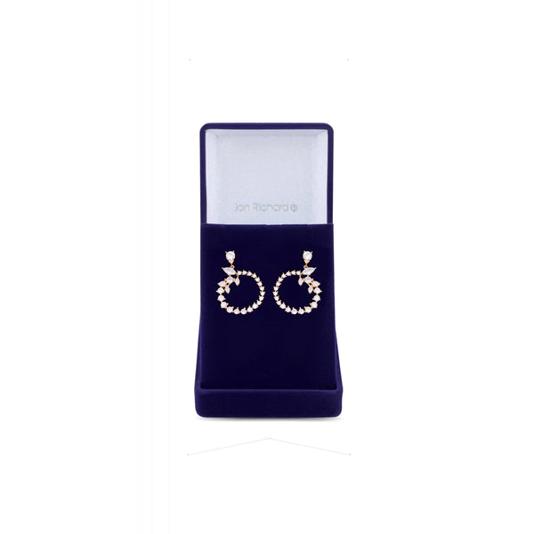 Jon Richard Rose Gold Open Asymetric Earrings