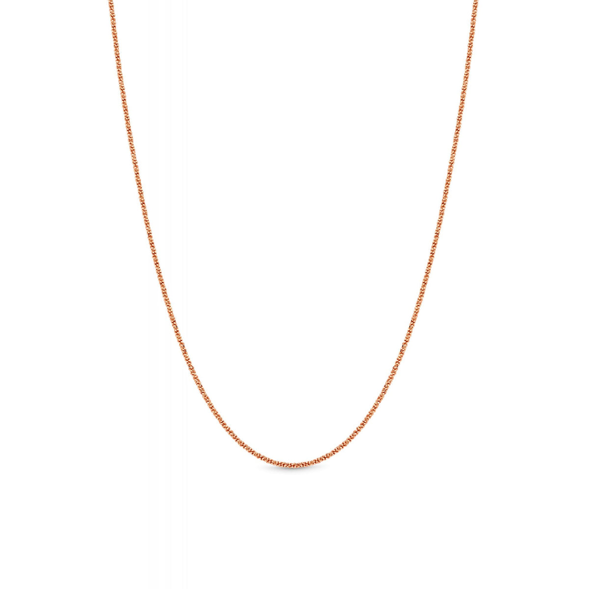 Sterling Silver Rose Gold Sparking Necklace