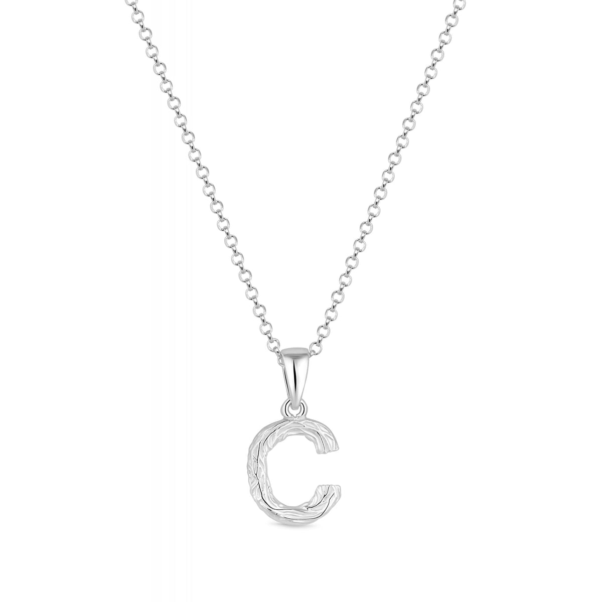 Sterling Silver Alphabet 'C' Necklace
