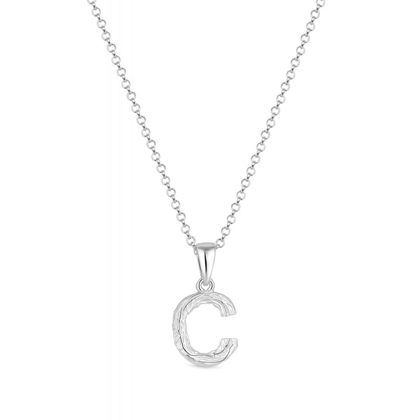 Sterling Silver Alphabet 'C' Necklace