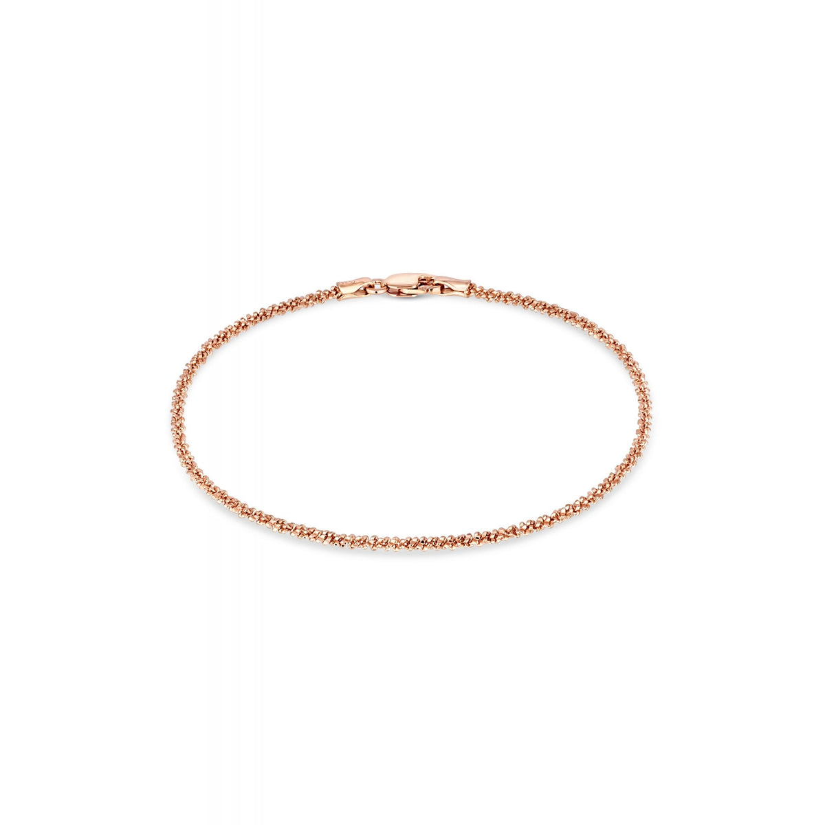 Sterling Silver Rose Gold Sparkle Bracelet