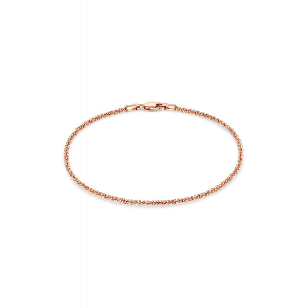 Sterling Silver Rose Gold Sparkle Bracelet