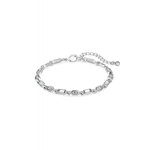 Lipsy Silver Baguette Detail Fine Bracelet