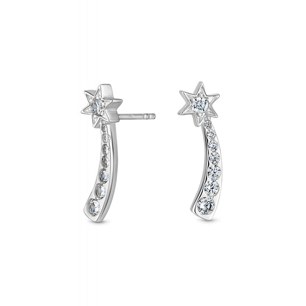 Simply Silver Sterling Silver 925 Shooting Star Earrings